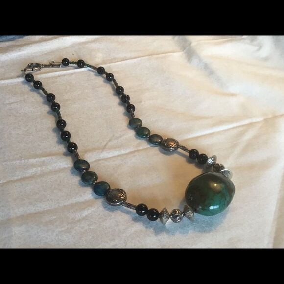 NWOT Sterling Silver Turquoise Necklace - Picture 3 of 12